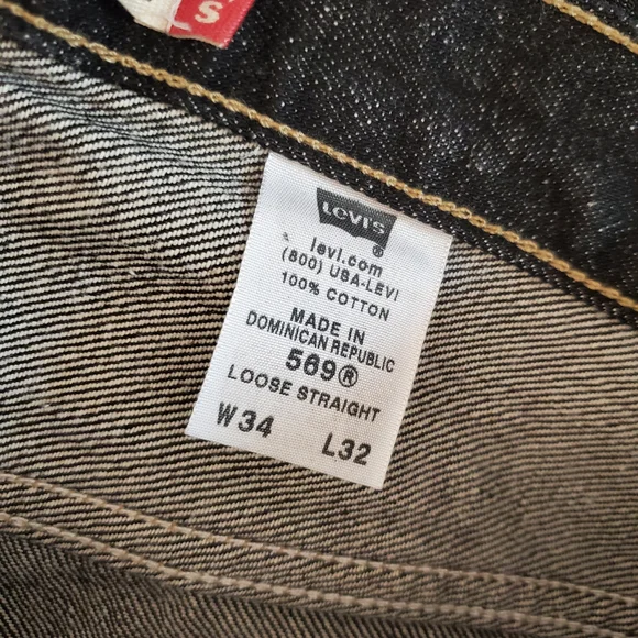 Levi's 569 Jeans Mens Loose Fit Slight Stretch Straight Leg Levi's 34 x 32 NWOT - Picture 8 of 13